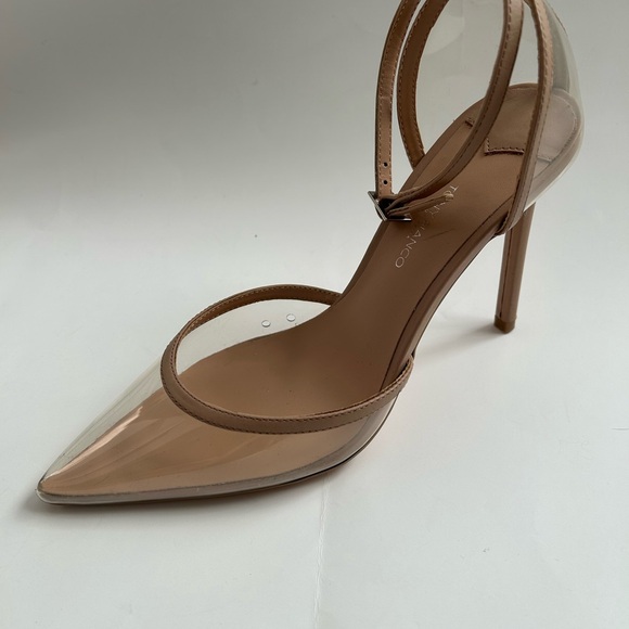 Tony bianco lisa heel sz 9 Lisa Heel in Clear Vynalite & Skin Capretto - Picture 7 of 14